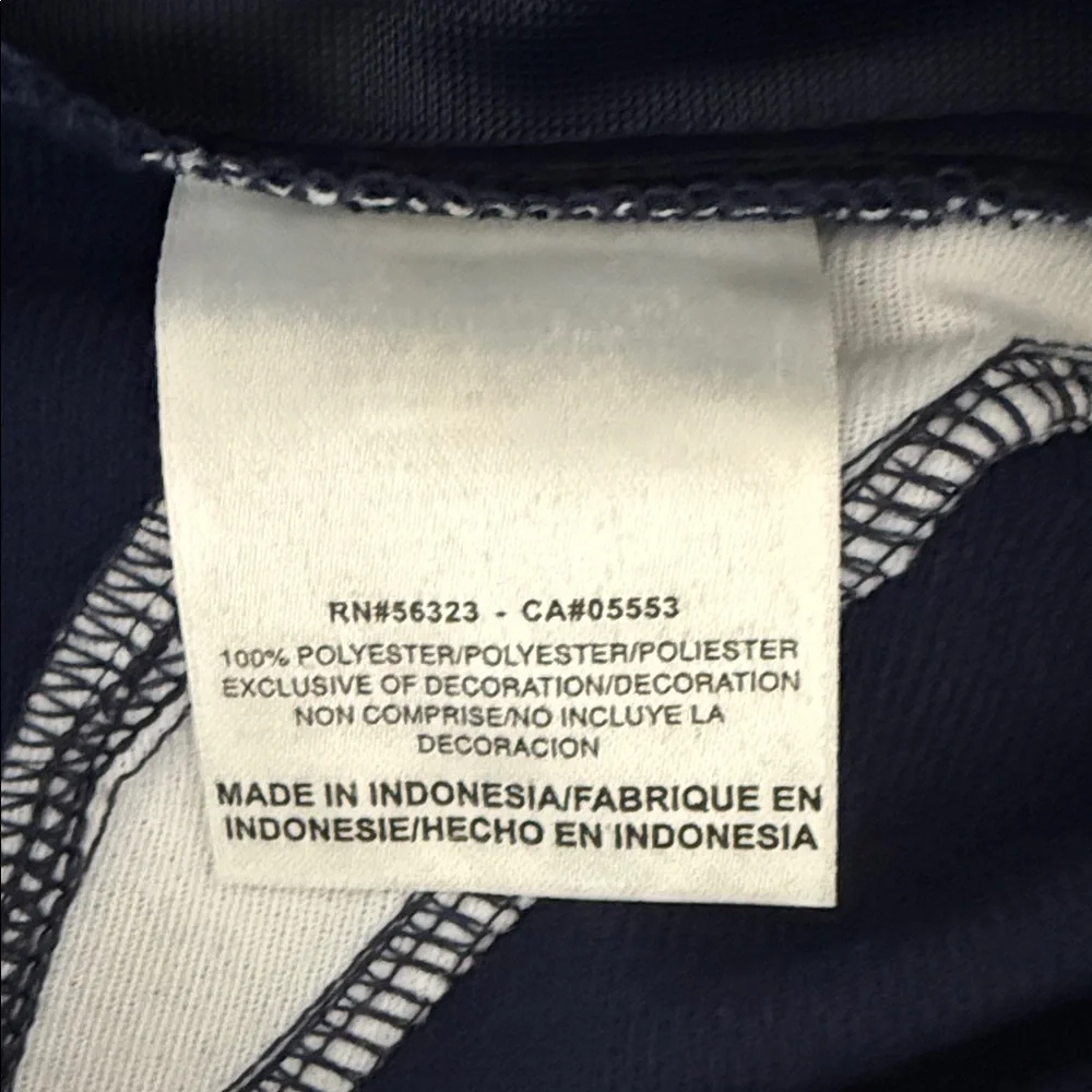 Nike Kids Navy Track Pants with White Side Stripes, Size Medium